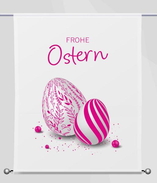 Ostern-moderna-magenta, Scheibenhänger eckig